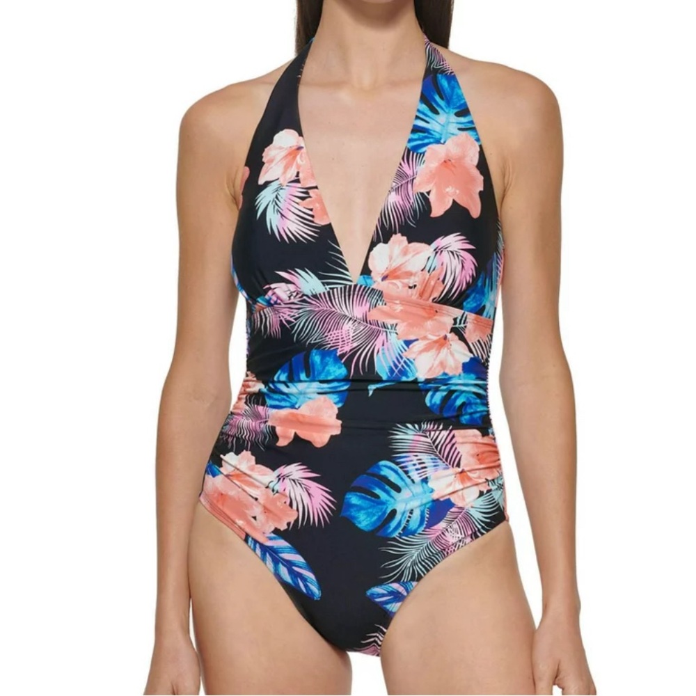 ☀️NWT DKNY tummy control swimsuit. Size large - Picture 1 of 8